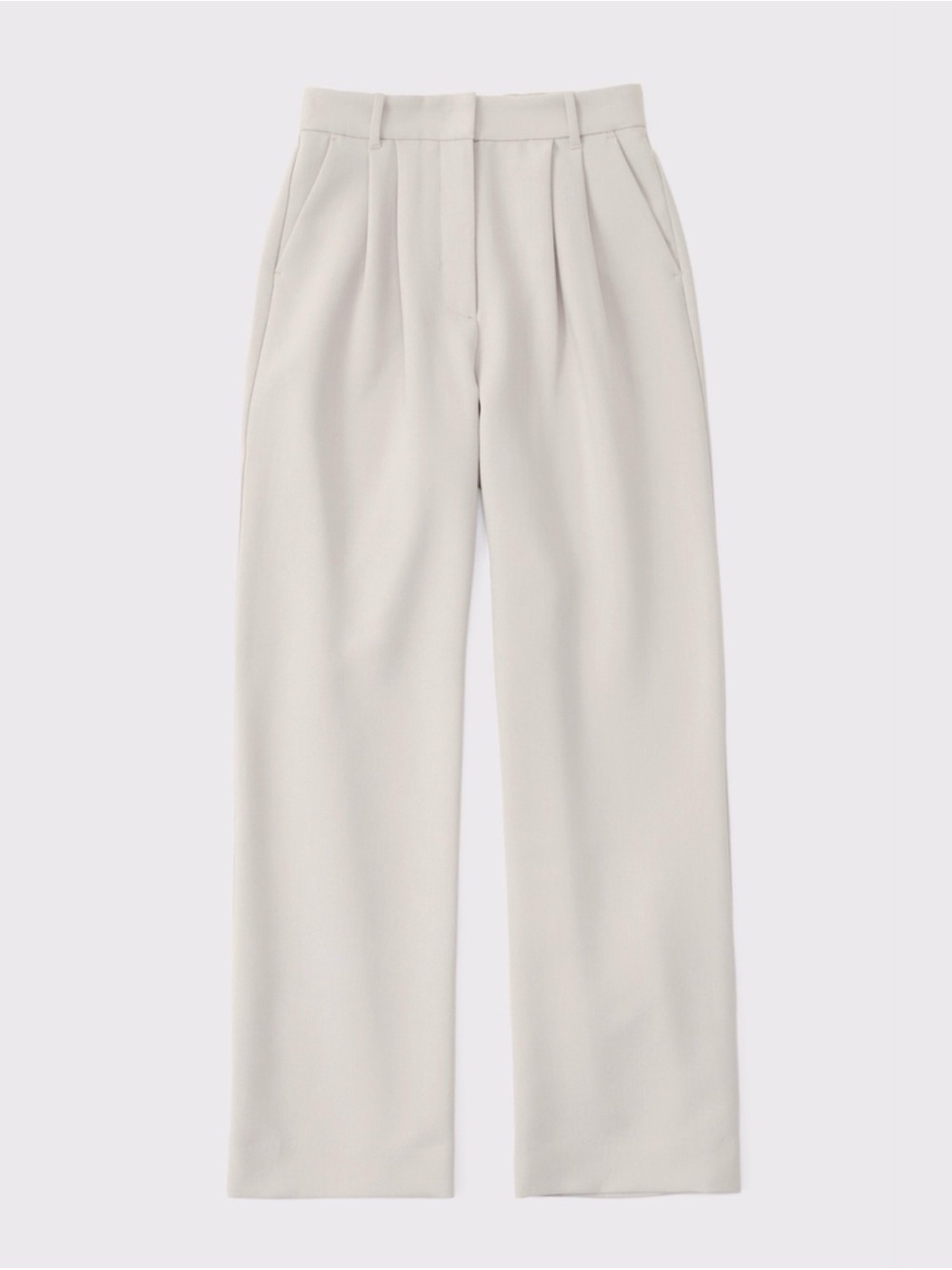 Abercrombie A&F Sloane Low Rise Tailored Wide Leg Pants Trousers 27 Long Taupe